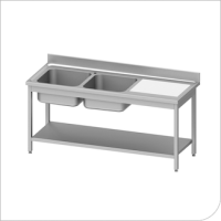 Spültische 2 Becken 600 tief