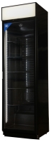 Premium Kühlschrank mit Glastr 385 Liter - schwarz