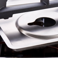 Stalgast Gasherd mit 4 Brennern (2x5+2x7) und Gas-Backofen GN2/1, Serie 700 ND