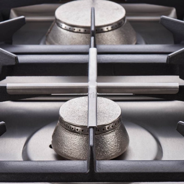 Stalgast Gasherd mit 4 Brennern (3,5x2x5+7) und Elektro-Umluft-Backofen 600x400 mm / GN1/1, Serie 700 ND