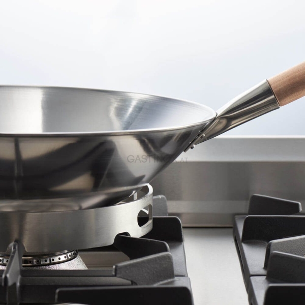 Stalgast Gasherd mit 4 Brennern (3,5x+5+2x7) und Elektro-Umluft-Backofen GN1/1, Serie 700 ND