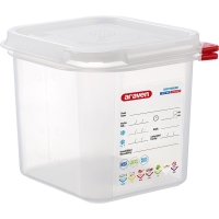 ARAVEN Gastronormbehälter mit Deckel, Polypropylen,...