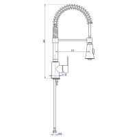MONOLITH Einloch-Mischbatterie mit flexiblem Hals und Waschbrause