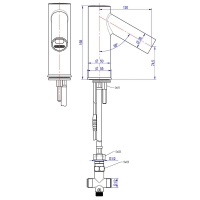 Monolith Premium Sensor-Mischbatterie, 230 V Anschluss
