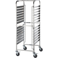 Stalgast Tablettwagen aus Edelstahl, passend für 14...