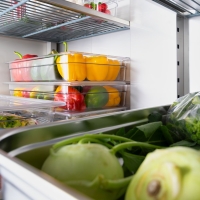 Stalgast Doppeltür-Kühlschrank, Edelstahl, GN 2/1, 1480x830x2010 mm (BxTxH), 0,44 kW