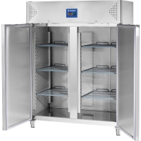 Stalgast Doppeltür-Kühlschrank, Edelstahl, GN 2/1, 1480x830x2010 mm (BxTxH), 0,44 kW