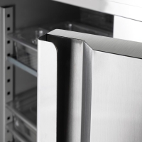 Stalgast Doppeltür-Kühlschrank, Edelstahl, GN 2/1, 1480x830x2010 mm (BxTxH), 0,44 kW