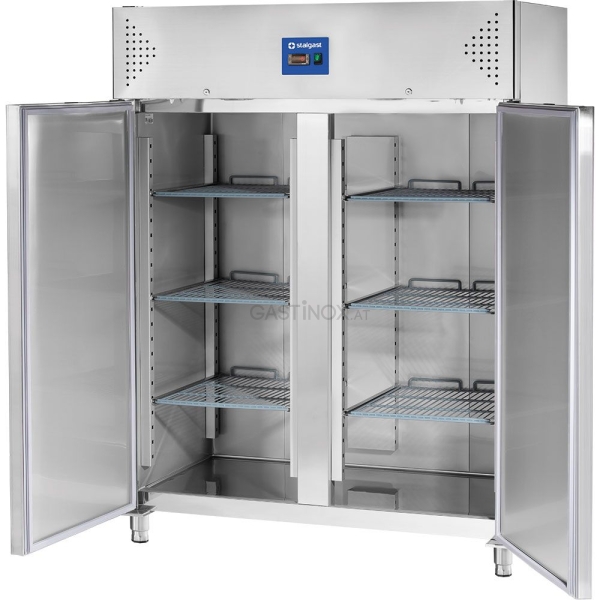 Stalgast Doppeltür-Tiefühlschrank, Edelstahl, GN 2/1, 1480x830x2010 mm (BxTxH), 0,44 kW