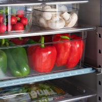 Stalgast Edelstahl-Kühlschrank, GN 2/1, 680x810x2010 mm (BxTxH), 0,17 kW