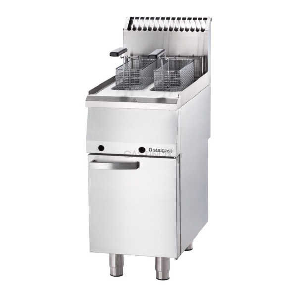 Stalgast Gas Fritteuse, 2x 7 Liter Doppelbecken, Serie 700 ND