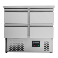 Kühltisch Mini 85 cm, 2-fach - mit 4 Schubladen