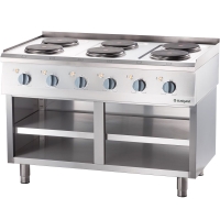 Stalgast Elektro-Kochfeld als Tischgerät mit 6 Herdplatten, Serie 700 ND