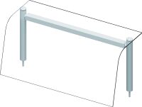 Stalgast Glas-Aufsatzbord mit Hustenschutz 790x455x450 mm...