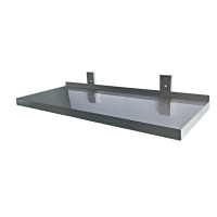 Wandbord 200 x 40 cm inkl. Konsolen zur Wandbefestigung / 1 Etage