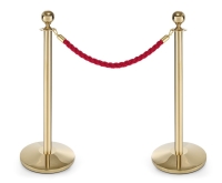 Absperrseile, HENDI, rot mit polierten Haken, Rot, (L)1500mm