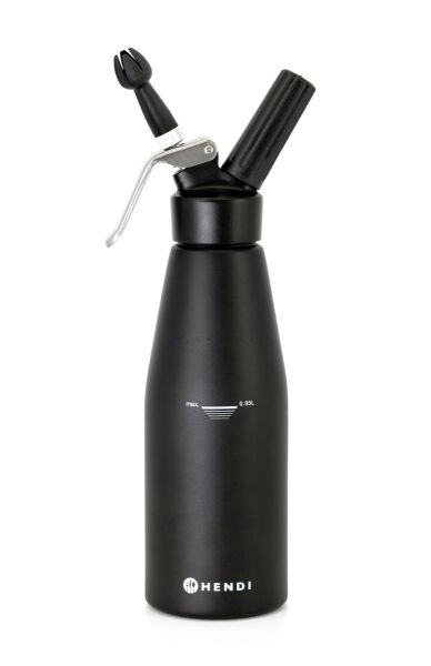 Sahnespender, schwarz, HENDI, Kitchen Line, 0,95L, Schwarz, Ø95x(H)320mm