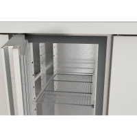 PROFI Kühltisch 136 cm, GN1/1 mit 2 Schubladen / 1 Tür und Aufkantung