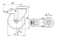 TENTE Rollenkit für Arbeitstische & Spültische