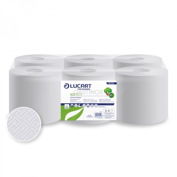 Lucart ECO CF 19 Handtuchrollen, 2-lagig, 6 Rollen/VE, 861041