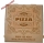 Pizzakarton 33x33x4 cm - personalisiert - 1 Palette, braun-braun