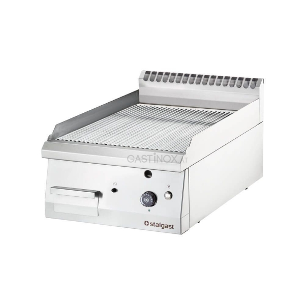 Stalgast Gas-Griddleplatte, verchromt, Serie 700 ND - gerillt
