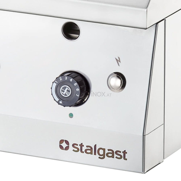 Stalgast Gas-Griddleplatte, verchromt, Serie 700 ND - gerillt