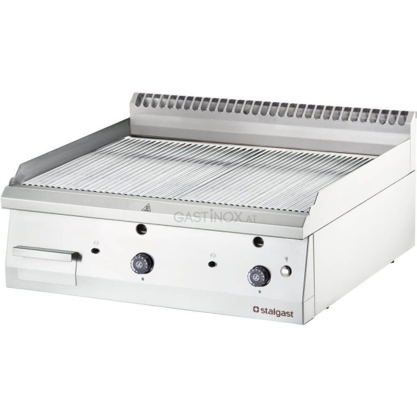 Stalgast Gas-Griddleplatte, verchromt, Serie 700 ND - gerillt