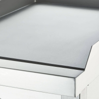 Stalgast Gas-Griddleplatte, verchromt, Serie 700 ND - ½ glatt / ½ gerillt