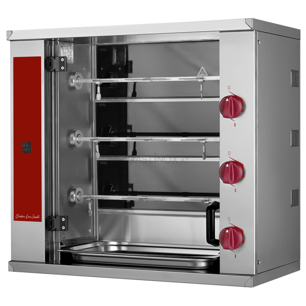 Hähnchengrill Glaskeramik, 3 Spieße (9 Hähnchen) - elektro PREMIUM