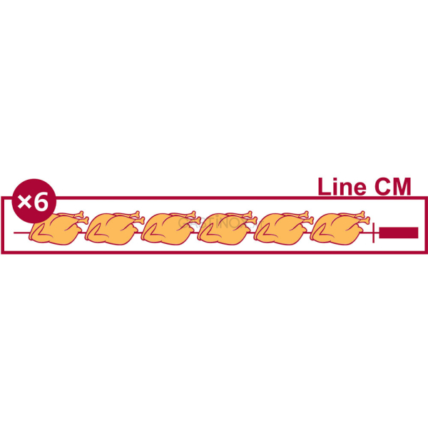 Hähnchengrill, 8 Spieße (48 Hähnchen) - gas PREMIUM