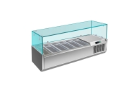 Pizzakühlaufsatz mit Glasaufsatz 6x 1/4 GN |...