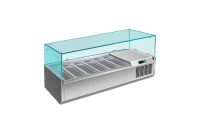 Pizzakühlaufsatz mit Glasaufsatz 6x 1/3 GN |...