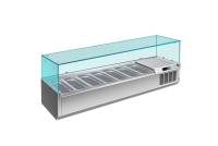 Pizzaühlaufsatz mit Glasaufsatz 7x 1/4 GN |...