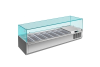 Pizzakühlaufsatz mit Glasaufsatz 7x 1/3 GN |...