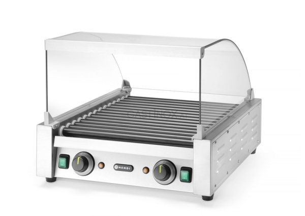 Glasabdeckung für Rollengrill, HENDI, Für Rollengrill - 9 Rollen (268605), 470x401x(H)250mm
