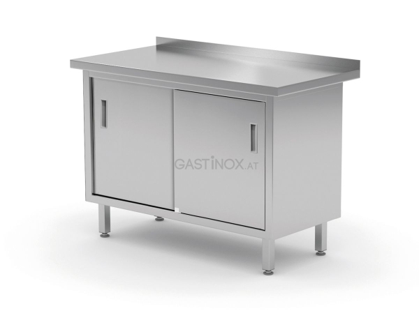Wandtischschrank mit Schiebetüren – verschweißt, HENDI, Profi Line, 1200x600x(H)850mm