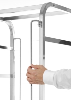 Transportwagen für Spülmaschinenkörbe - 7 Körbe à 500x500 mm, HENDI, 615x560x(H)1710mm