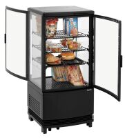 Bartscher Mini-Kühlvitrine 75L2T schwarz