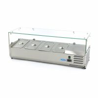 Gastro Aufsatzkühlvitrine - 120 cm - Passt 4 x 1/3...