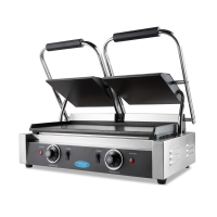 Gastro Kontaktgrill - Glatte - Doppelgrillplatte - 2 x 22...