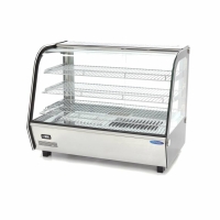 Gastro Wärmevitrine - 160 l - 85,6 cm - 3 Regale,...