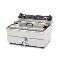 Gastro Fritteuse - 30 l - 1 Korb - mit Ablasshahn, Maxima