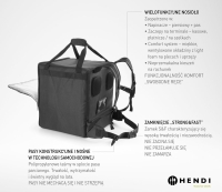 Thermo-Transportrucksack, HENDI, 75,2L, Schwarz, 410x410x(H)480mm