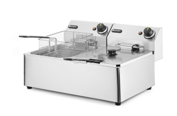 Fritteuse Kitchen Line - 2x6L, HENDI, Kitchen Line, 12L, 230V/6600W, 550x430x(H)305mm