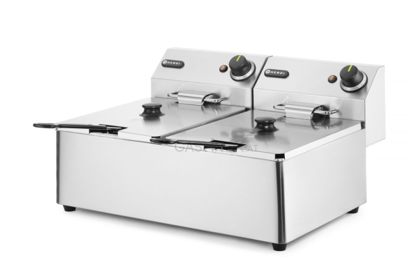 Fritteuse Kitchen Line - 2x6L, HENDI, Kitchen Line, 12L, 230V/6600W, 550x430x(H)305mm