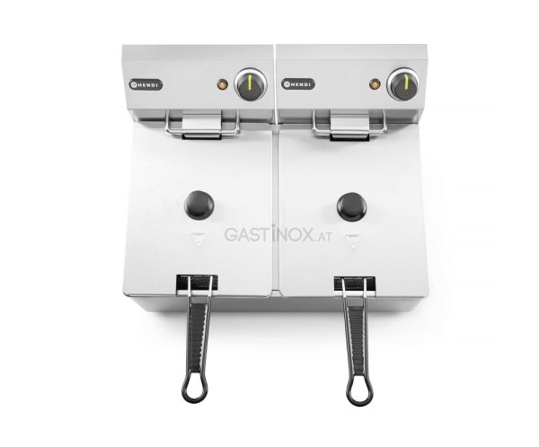 Fritteuse Kitchen Line - 2x6L, HENDI, Kitchen Line, 12L, 230V/6600W, 550x430x(H)305mm