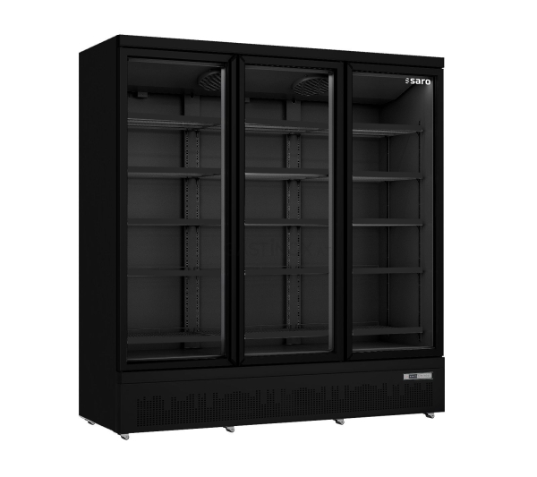 SARO Kühlschrank mit 3 Glastüren 1664 Liter - schwarz/schwarz