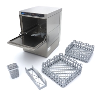 Gastro Gläserspülermaschine - 35 x 35 cm - mit Spülenhilfepumpe, Maxima