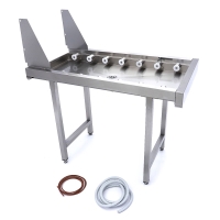 Gerader Rollentisch aus Edelstahl - für Korbtransportspülmaschinen, Maxima